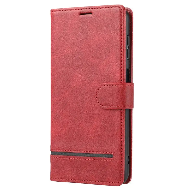 the red leather wallet case for the iphone