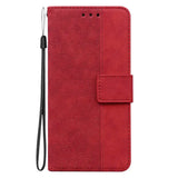 the red leather wallet case with a zipper