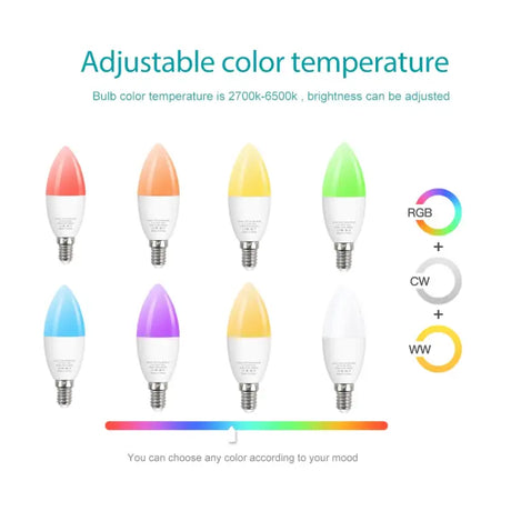 Led bulb color temperature control