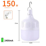 USB Portable Rechargeable LED 200w Bulb - 5 Lighting Modes - 150W