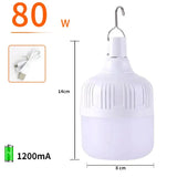 USB Portable Rechargeable LED 200w Bulb - 5 Lighting Modes - 80W
