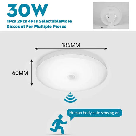 a diagram showing the size of a ceiling light