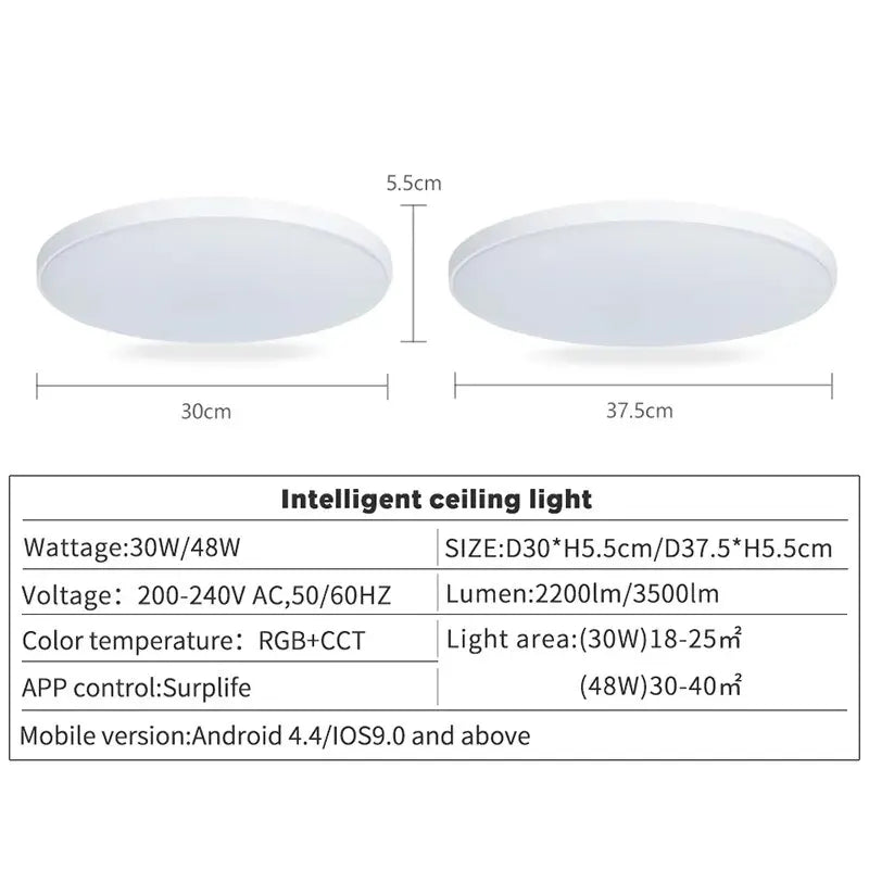 led downlighter round ceiling light