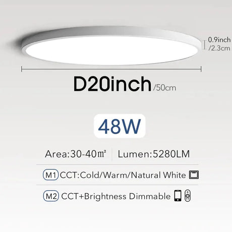 Led downlighter round ceiling light