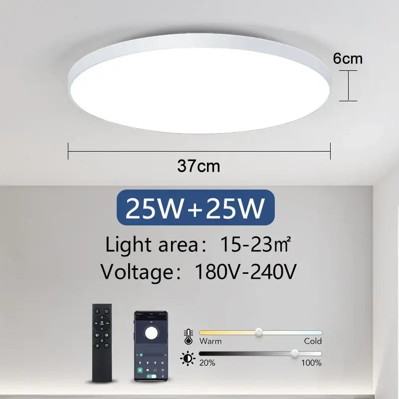 led ceiling light with remote control