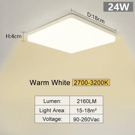 Led ceiling light with remote control