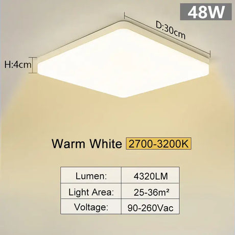 Led ceiling light with remote control