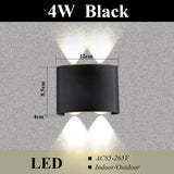 the led wall light with a black shade