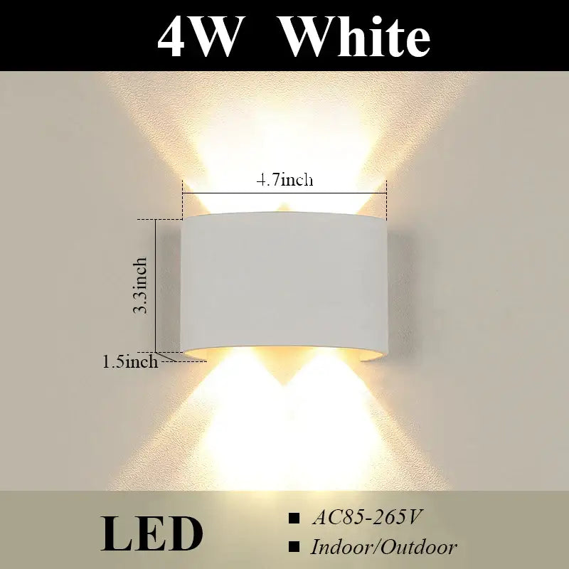 led wall light with white color