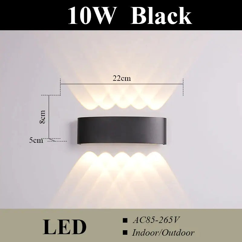 the led wall light with the width of the wall