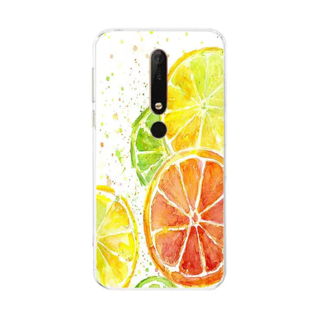 a phone case with a watercolor painting of lemons