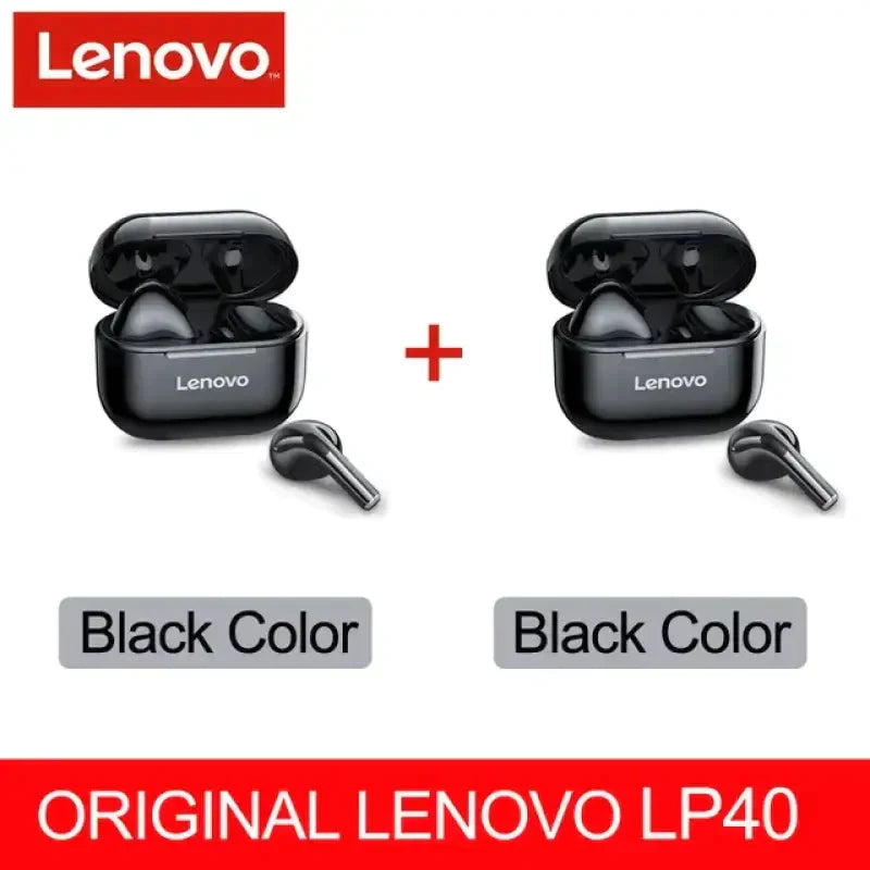 lenovo black color and black color earphones