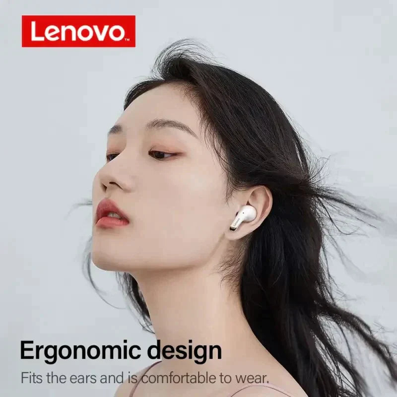 lenovo earphones with a woman’s face and long hair