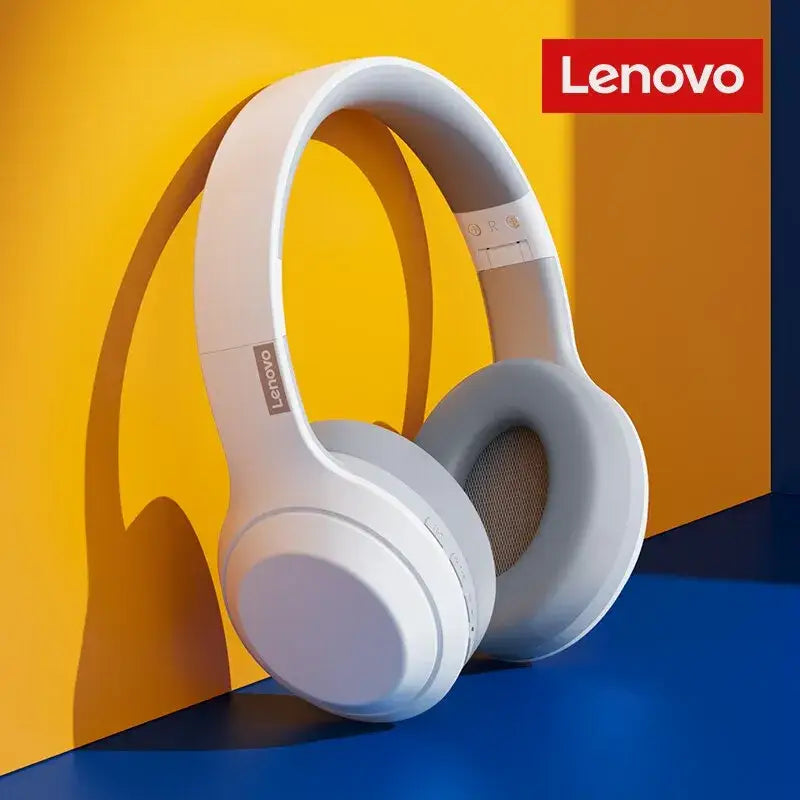 a pair of headphones on a yellow background