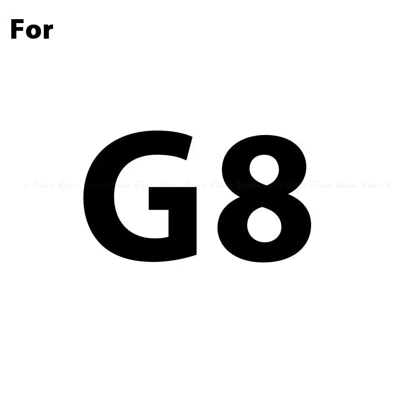 the letter g8 is a black and white font with a rounded upper and lower