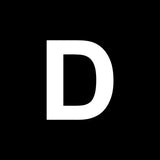the letter d is a white font with a black background