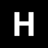 the letter h is a white letter with a black background