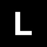 the letter l is shown in white on a black background