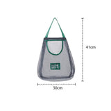 the mesh bag is shown with measurements