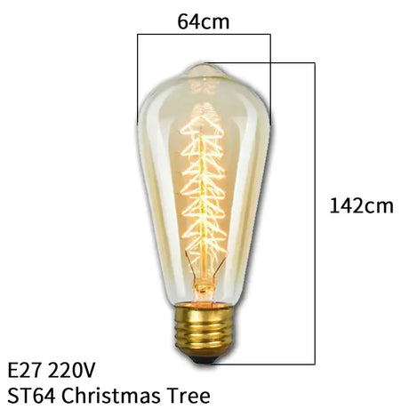 A light bulb with a christmas tree inside