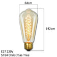A light bulb with a christmas tree inside