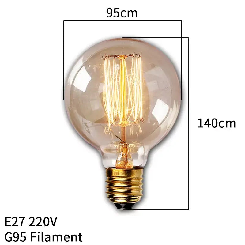 a light bulb with a clear glass bulb