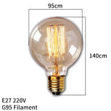 A light bulb with a clear glass bulb