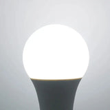 A light bulb with a white light on it