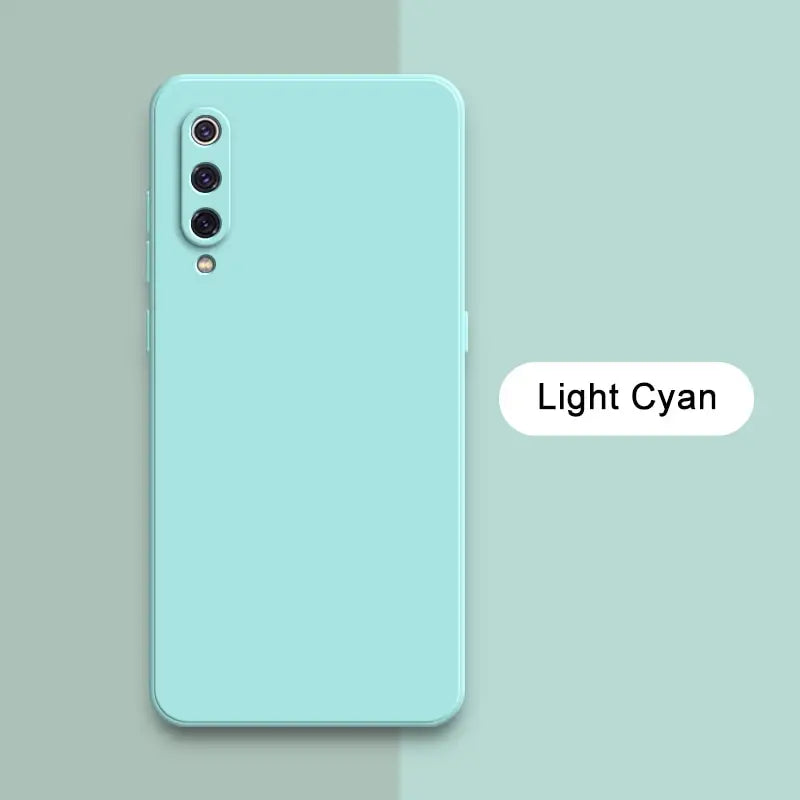 the light cy phone case is shown in a light blue color