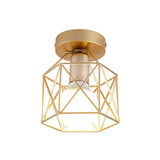 a ceiling light with a geometric design