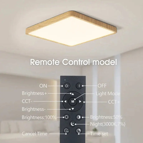 A ceiling light with remote control