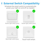 the light switch is shown with four different switches