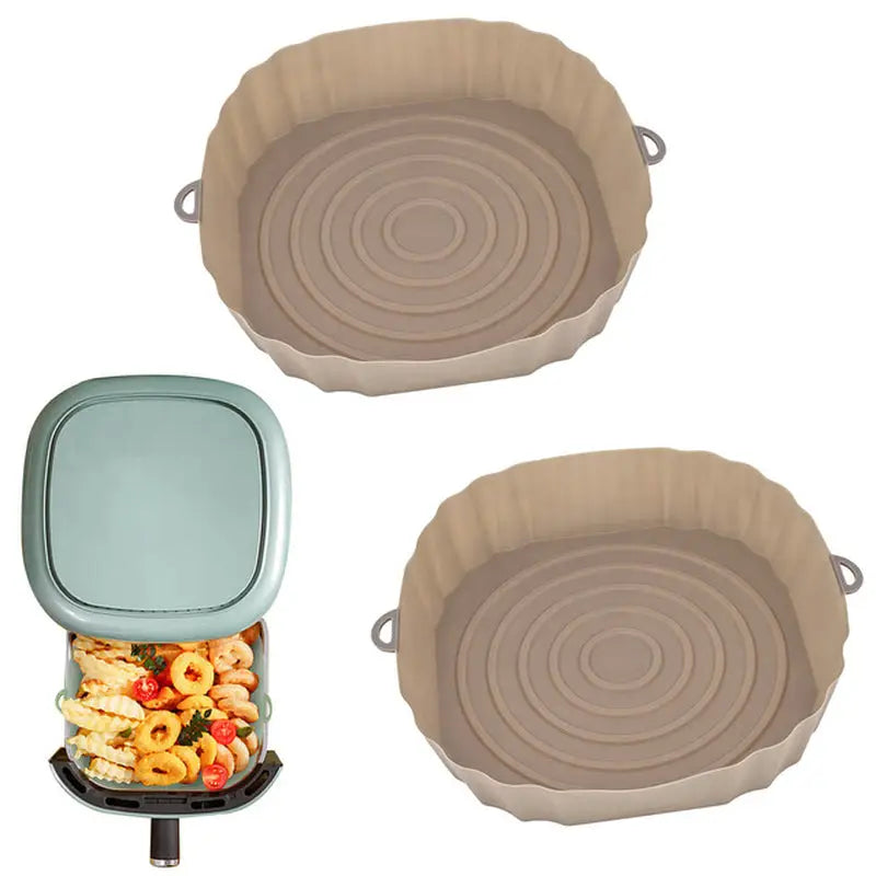 two large, round, and rectangular plastic containers with lids