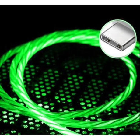 a green glow glower on a black background