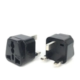 two black plugs on a white background