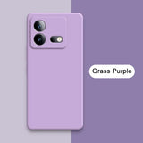 Lilac-colored smartphone with a dual-camera setup.