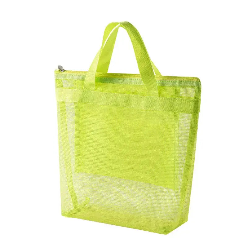 a lime green shopping bag