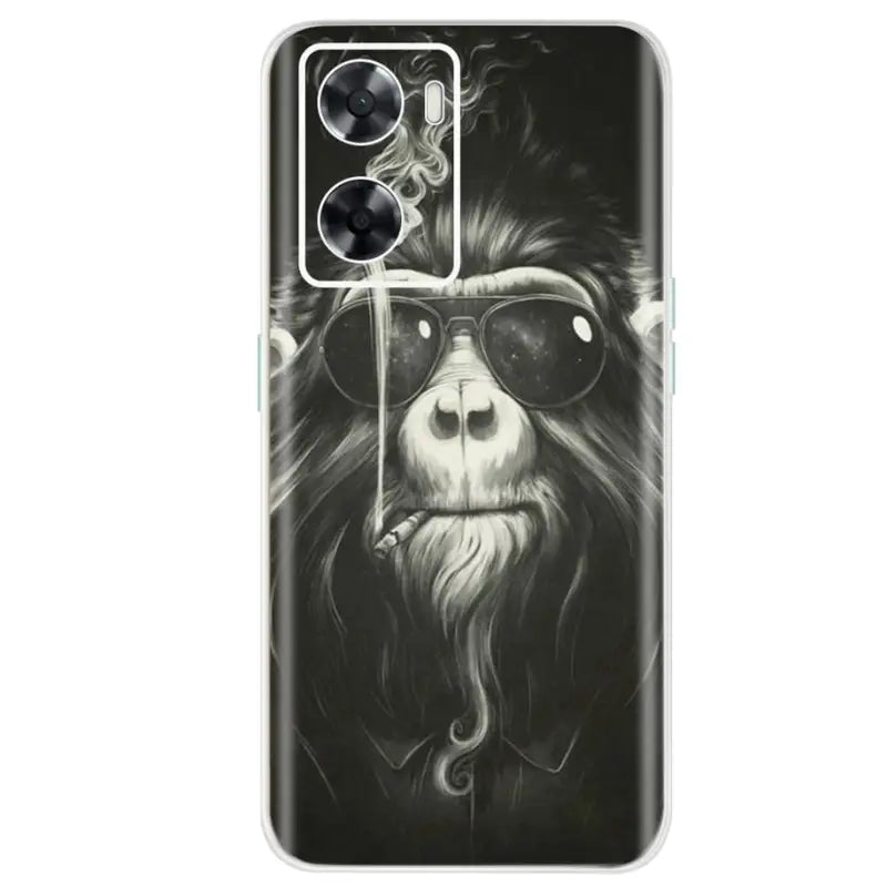 the lion with sunglasses on his head phone case