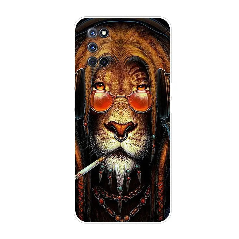 lion with glasses and cigarette phone case for iphone