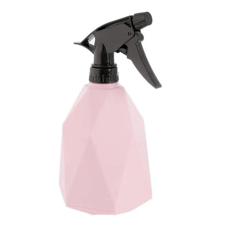 a pink spray bottle with a black trigger