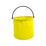 a yellow bucket with a handle