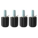 4 pcs black plastic screw screws