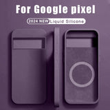 Luxury Magsafe Silicone Case For Google Pixel 8 7 6 Pro Magnetic Wireless Charge TPU Protector Phone Back Cover