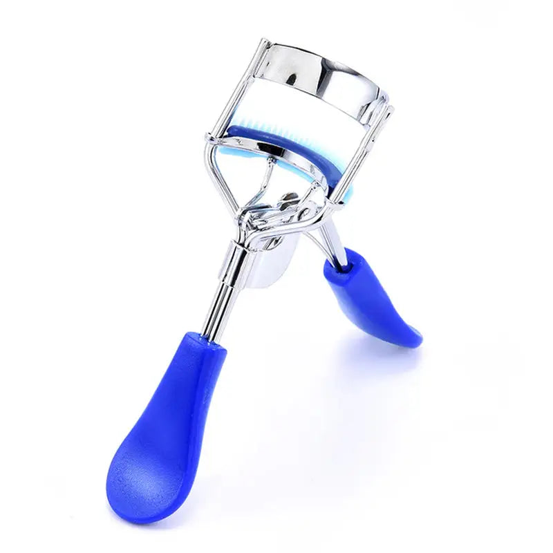 there is a blue handle and a metal handle on a blue handle
