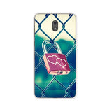 a lock on a chain phone case