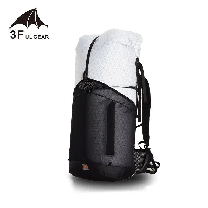 a close up of a backpack with a white and black cover