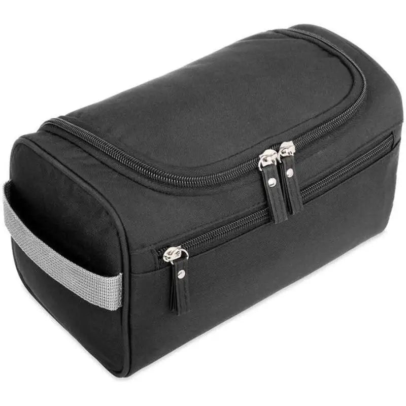 a black travel case with zippers