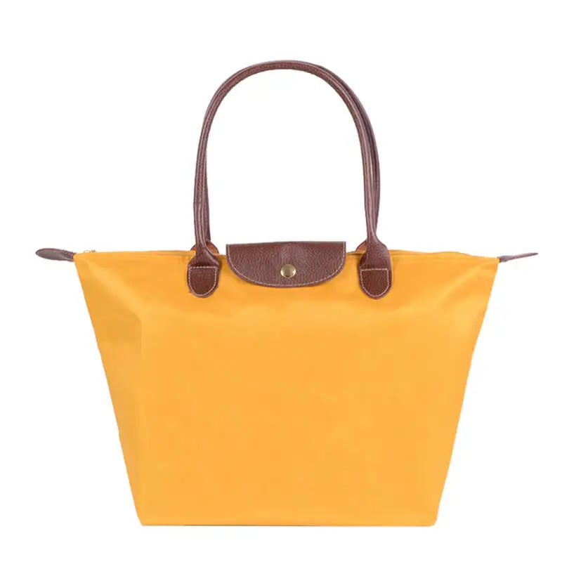 the longchamp tote in mustard