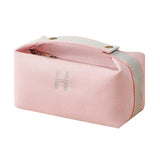 the pink cosmetic bag
