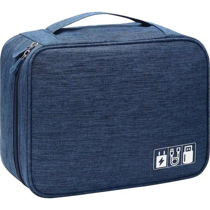 the travel bag is made from a denim fabric